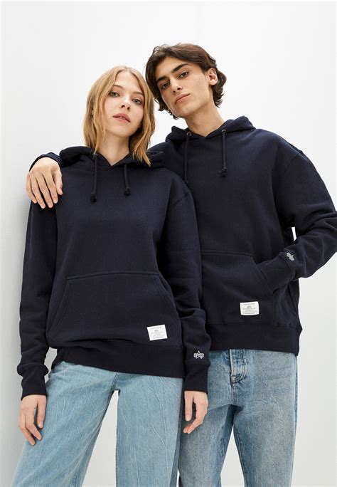 Толстовка Alpha Industries Essential Hoodie Rep. blue (Синяя) - купить ...