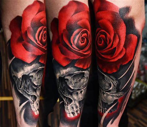 Rose and Skull tattoo by A D Pancho | Post 13954