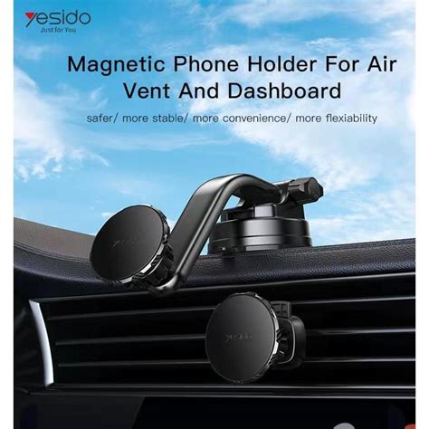 YESIDO C159 2 In 1 Magnetic Car Phone Mount Holder Air Vent Windshield