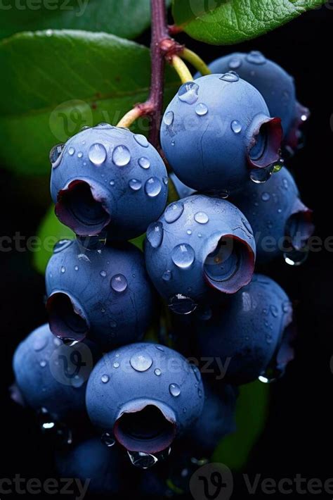 Fresh Blueberries Hanging On Branch AI Generated 31426762 Stock Photo