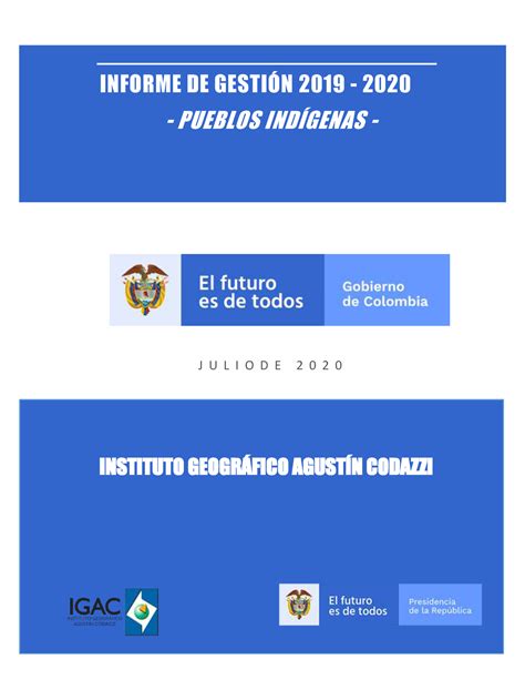 Informe Gestion Pueblos Indigenas Informe De Gestin