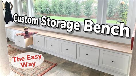 Shoe Storage Bench Built In Bench Youtube Storage Bench Diy