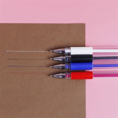 5ml 4 Pieces Heat Erase Pens With 40 Heat Erasable Fabric Refills Marking For Sewing Quilting