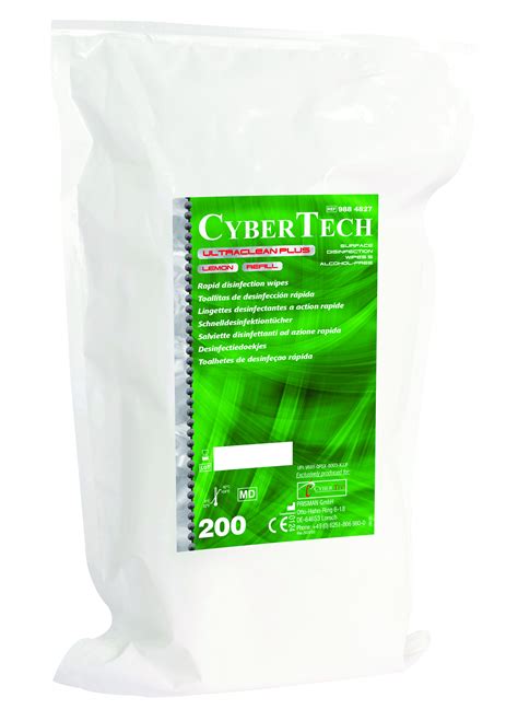 Cybertech UltraClean Surface Wipes S Alcohol-Free Rfl 200pk AUT27704