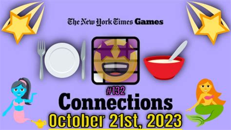 Connections NYT Todays Answers For October 21st 2023 NYT