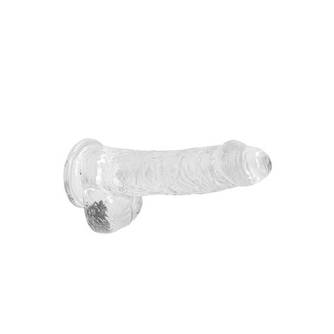 Realrock Inch Transparent Realistic Crystal Clear Dildo Bondagebox