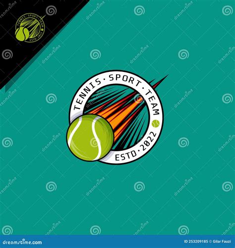 Emblema Del Logotipo De La Pelota De Tenis Ilustración Del Vector