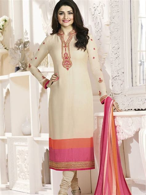 Designer Georgette Embroidered Traditional Semi Stitched Straight