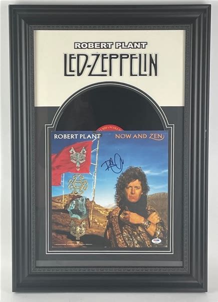 Lot Detail Robert Plant Signed Promotional Flat Now And Zen Custom