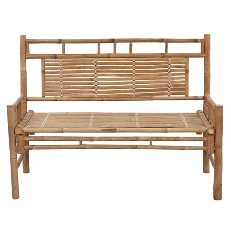 DIOCHE Banc De Jardin Avec Coussin 120 Cm Bambou YW Tech