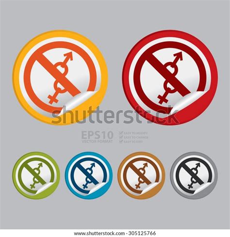 Vector Circle No Sex No Entry Stock Vector Royalty Free 305125766