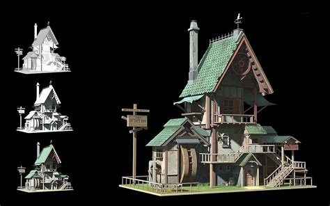 3dmax 场景三层小楼小房子模型制作教程。3dmax建模alan安澜 站酷zcool