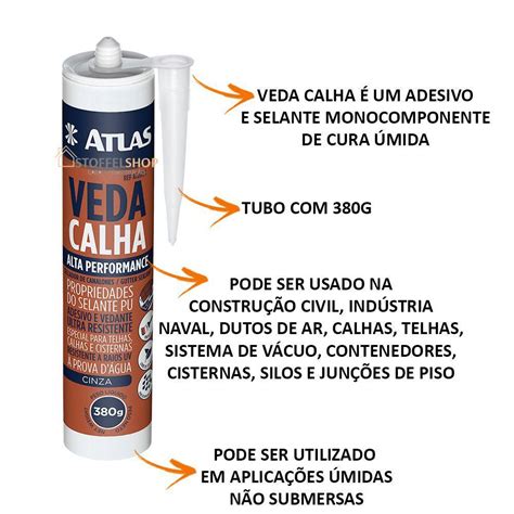 Kit Veda Calha Pu Tubo G Profissional Constru O Atlas Adesivo