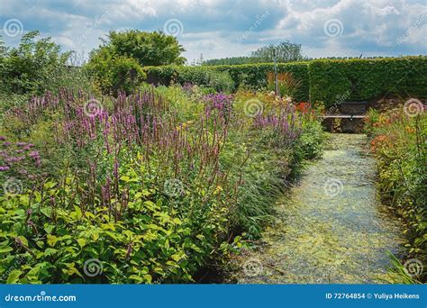 Beautiful Garden Idea In Model Gardens Appeltern Nederland Stock Photo