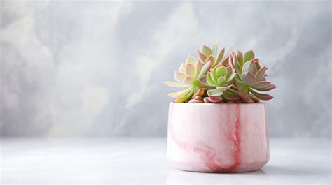 Premium Photo Succulents In A Pot With Space For Text