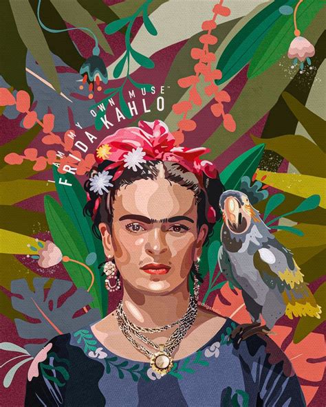 Frida Fridakahlo Parrot Tropical Digitalart Frida Kahlo Paintings