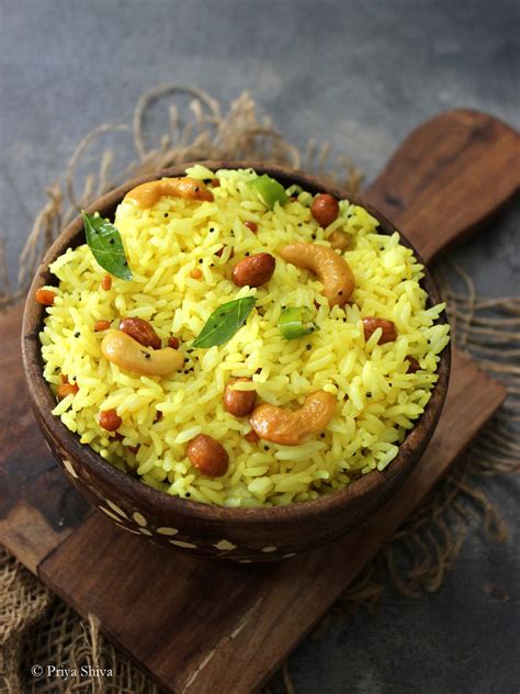 Lemon Rice Recipe Elumichai Sadam Priya Kitchenette