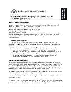 Fillable Online Epa Wa Gov Instructions And Form Public Advertising