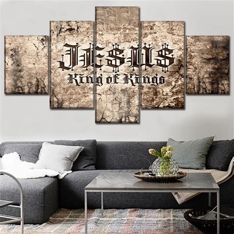 Christian Scripture 5piece Hd Canvas Prints For Living Room Decor