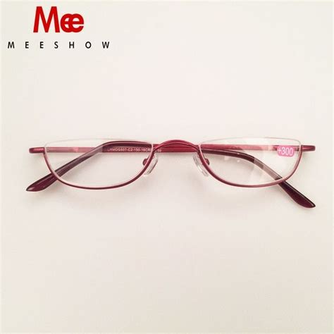 2019 Meeshow Reading Glasses Staniless Steel Half Rim Reading Glasses