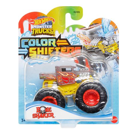 Masinuta Hot Wheels Monster Trucks Color Shifters Bone Shaker Emag Ro