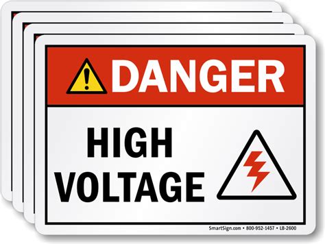 Danger High Voltage Label, SKU: LB-2600