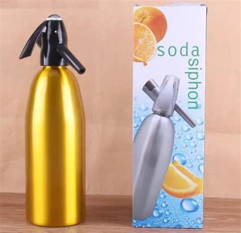 New In Soda Siphon ขวดทำน้ำโซดา เครื่องทำโซดา สเตนเลส กระบอกทำน้ำ