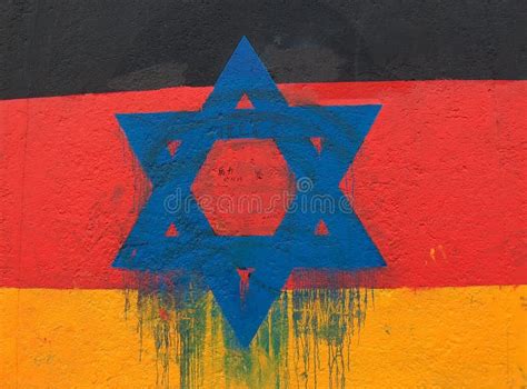 Star Of David On A German Flag Editorial Stock Photo Image Of Jewish