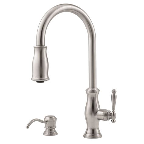 Shop Pfister Hanover Stainless Steel 1 Handle Pull Down Kitchen Faucet