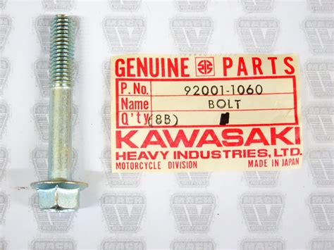 Kawasaki NOS NEW 92001 1060 Hex Head Bolt 8x53 KX KZ KDX KX250 KX125