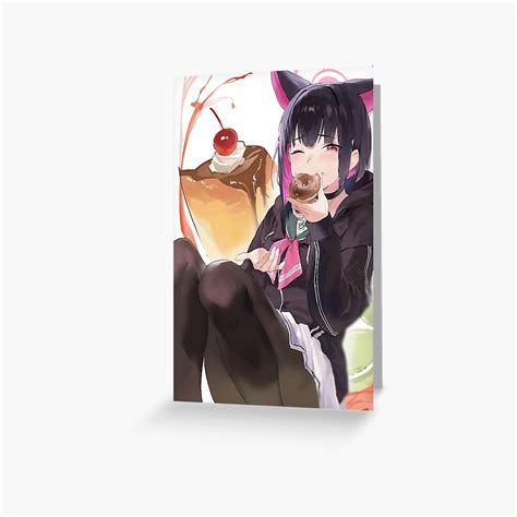 Cute Kyouyama Kazusa Hot Boobs Lewd Tits Blue Archive Ba Sexy Anime Girl Greeting Card For