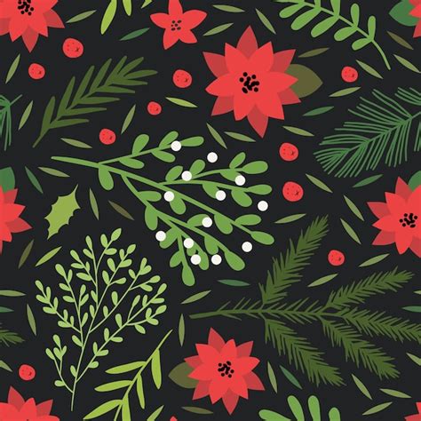 Premium Vector Christmas And Happy New Year Seamless Pattern