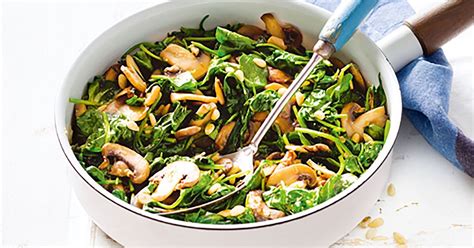 Garlic Mushrooms and Spinach recipe | Australia's Best Recipes