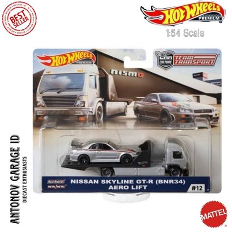 Jual Hot Wheels Team Transport Nissan Skyline GT R BNR AERO LIFT R NISMO NOT MINT