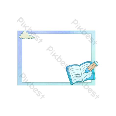 Blue Learning Border Illustration PNG Images | PSD Free Download - Pikbest