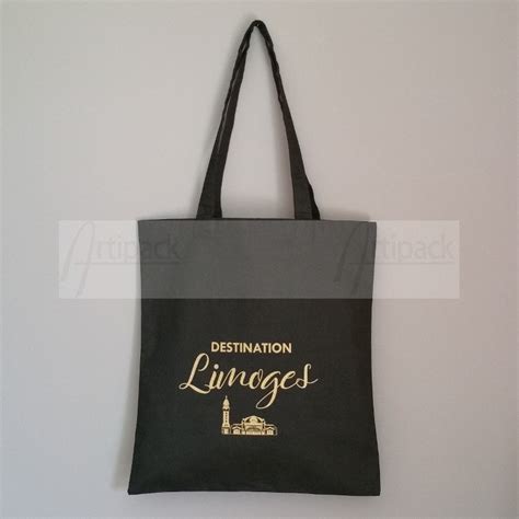 Tote Bag Personnalisable En Coton Noir Sac En Tissu Petit Prix