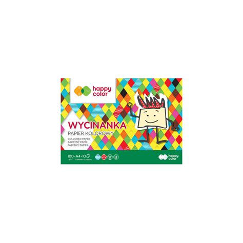 Blok Wycinanka A4 Happy Color Kolorowy 100 G 10 Ark