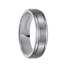 Triton Ring 6mm Tungsten Carbide Satin Finish Flat Center With Bright