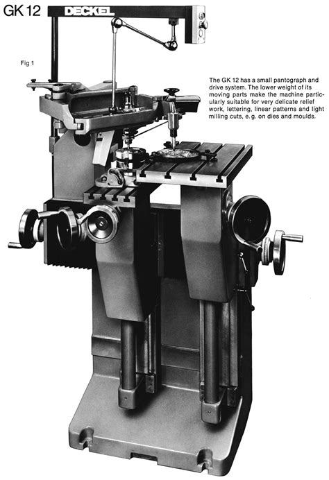 Deckel Gk Pantograph Engravers