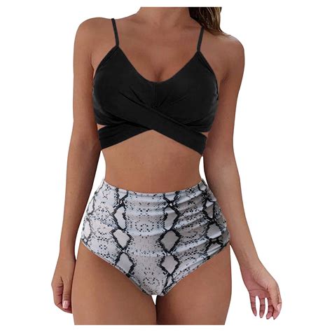 Sunflower Bikini For Women High Waist Women Soild Print Bikini Set Push