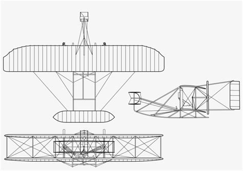 Wright Flyer Iii 3-view - Wright Flyer 3 View - Free Transparent PNG ...