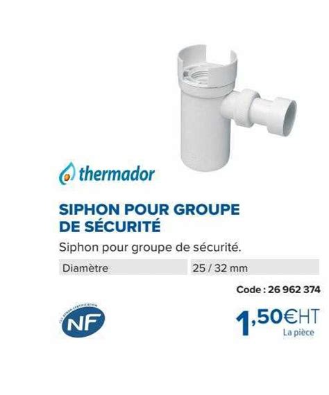 Promo Siphon Pour Groupe De Sécurité Thermador chez Prolians