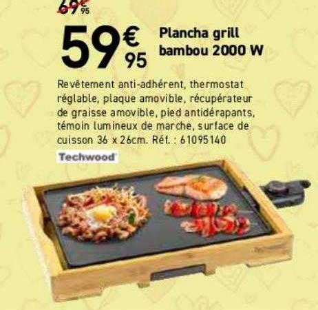 Promo Plancha Grill Bambou 2000w Techwood Chez Mr Bricolage ICatalogue Fr