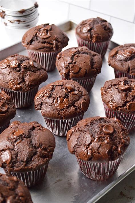 Sour Cream Double Chocolate Muffins Jaja Bakes