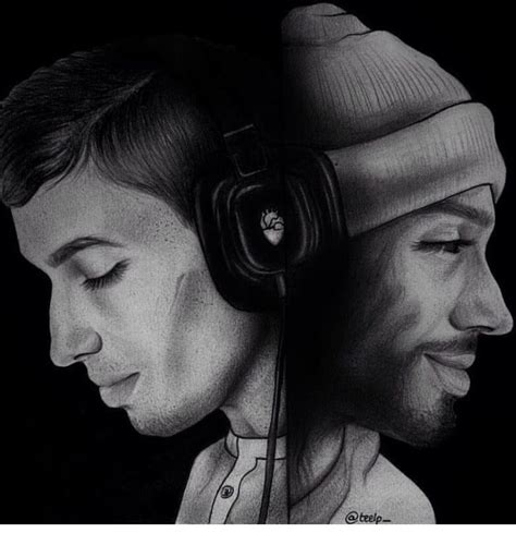 Two People With Headphones On Their Ears