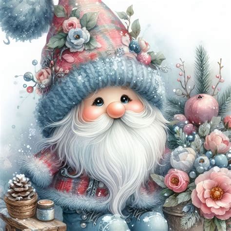 Watercolor Hot Cocoa Gnome Clipart Bundle Png Cute Gnomes Clipart