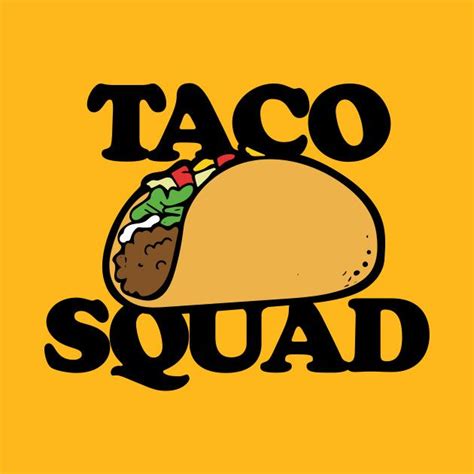 The Taco Squad Logo On A Yellow Background