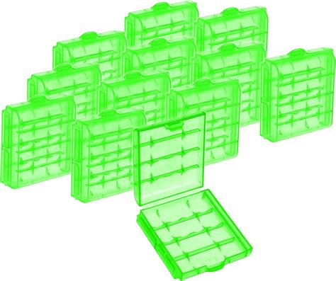 com-four® 12x Batteriebox aus Kunststoff - Aufbewahrungsbox für ...