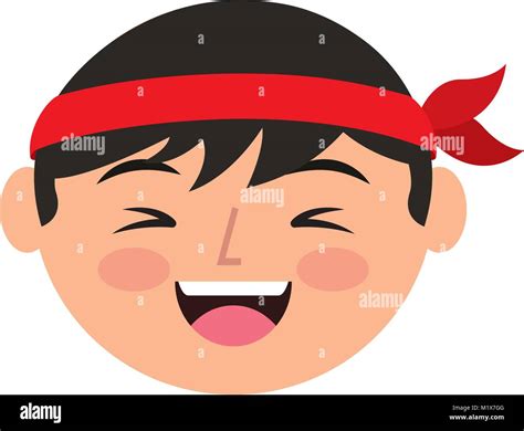 cartoon face laughing chinese man Stock Vector Image & Art - Alamy