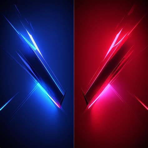 Premium Ai Image Vector Red And Blue Light Sparkle Versus Vs Screen